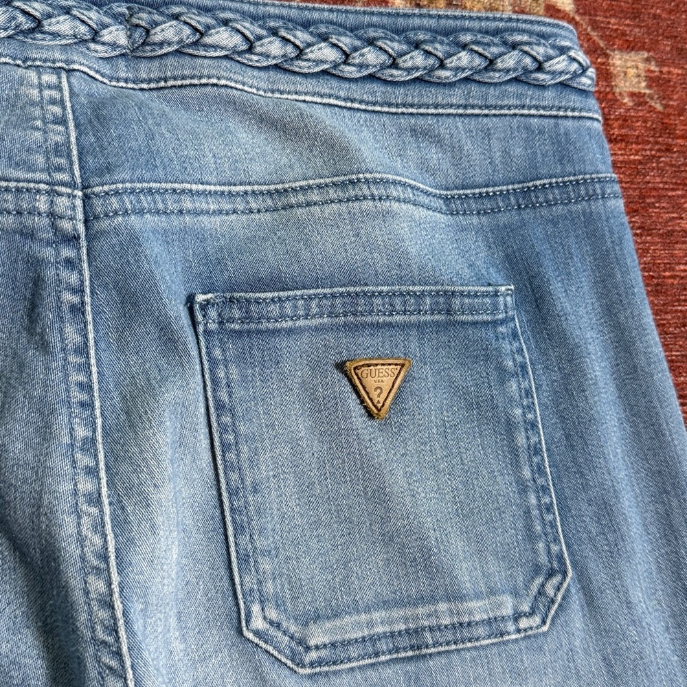 GUESS Braided Waist Flare Jeans Size 29 - Picture 4 of 12